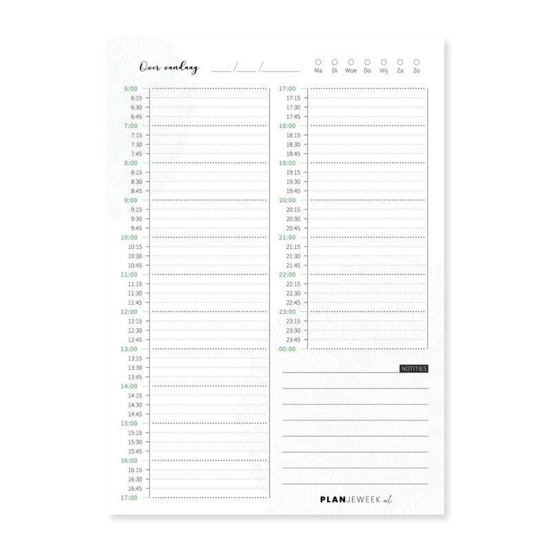 A5 dagplanner 'Mandala' schrijfblok