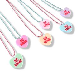 Collar de corazón de conversación Pop Cutie Candy "Be Mine"