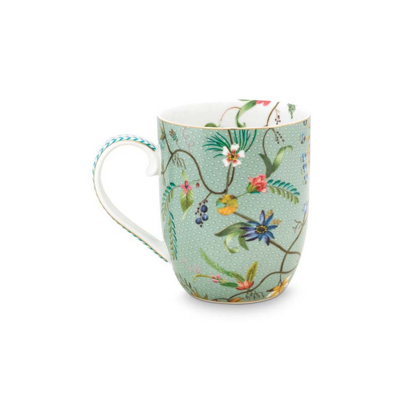 Set/2 Mugs Small Jolie Flowers Blue 145ml