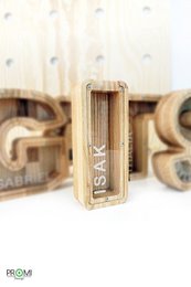 Wooden Piggy Bank Lille, brevpengebank, møntkasse, træboksepenge, sparer pengeboks