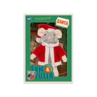 Cuddly toy Mouse Santa (12 cm) - The Mouse House