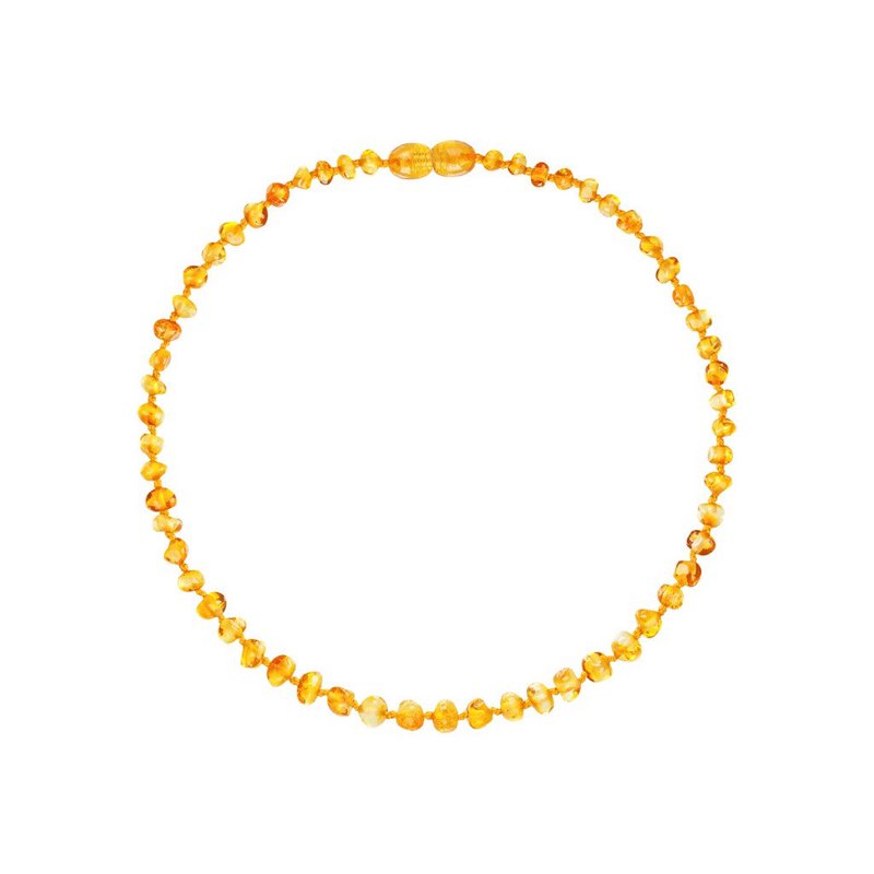 Collana in ambra bambino - miele - 32 cm