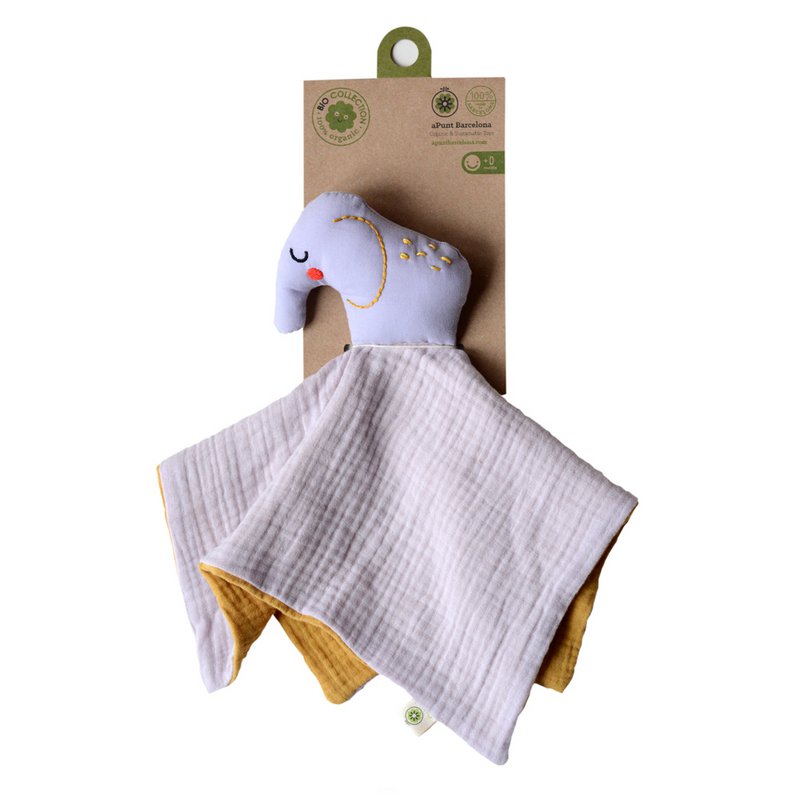 Organic cotton elephant doudou