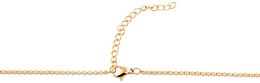 Accent erwtenketting van roestvrij staal, goudkleurig, 40+5 cm