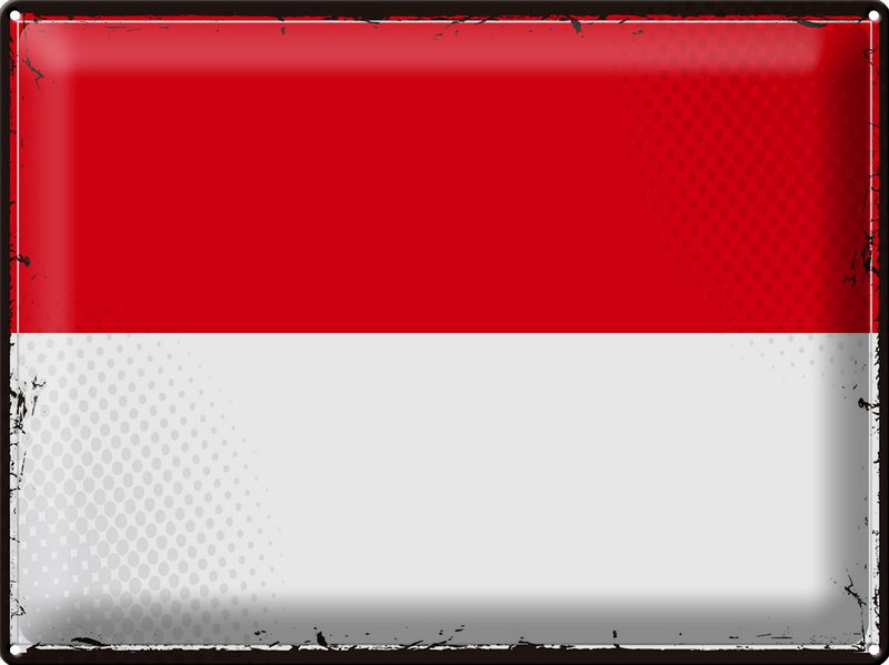 Tin Sign Flag Indonesia 40x30cm Retro Flag Indonesia