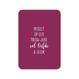 Weihnachtskarte Prost auf das neue Jahr