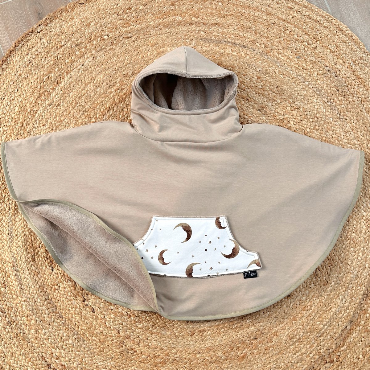 Poncho beige/zum Mond
