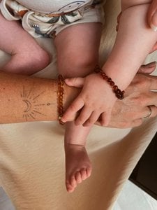 Barnsteen armband Baby/Kids - 14cm - 10x
