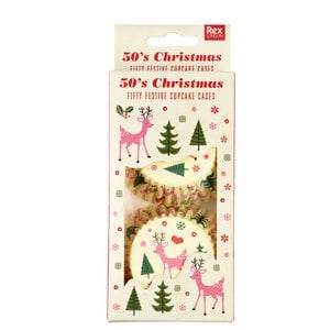 Cupcake-Förmchen (50er-Pack) – 50er-Jahre-Weihnachten