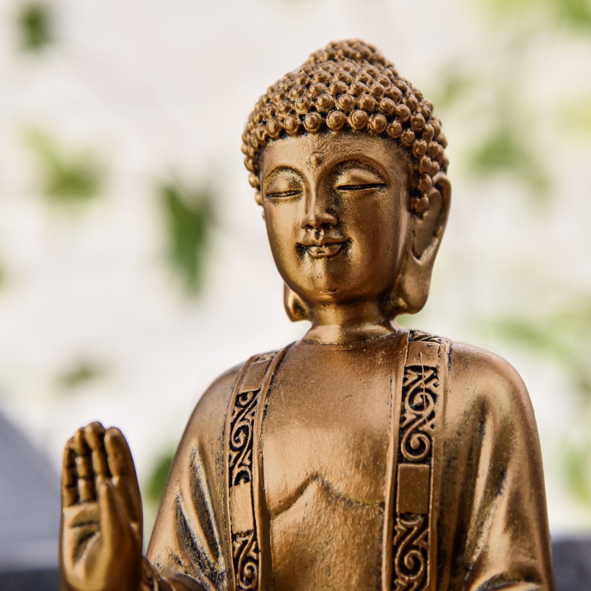 Statua di Bodhi in oro - Decorazione Zen e Feng Shui - Per creare un'atmosfera rilassante e spirituale - Idea regalo fortunata