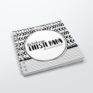 Fill-in book SilliBeads - You are my dearest daddy - Hardcover Wire-o (BLACK/WHITE RANGE)