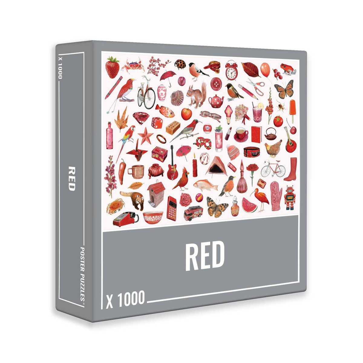Rødt puslespil (1000 brikker)