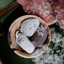 Volcanic pumice stone, light