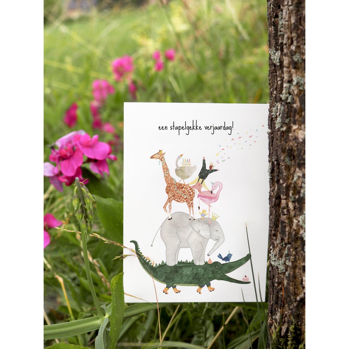 Postkarte - ein verrückter Geburtstag