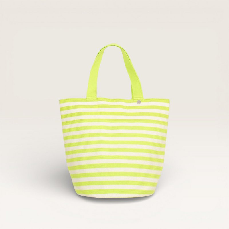 Stribet rund totalpose | Neon Green
