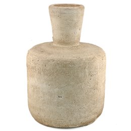 Vase en faïence beige