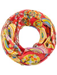 Sunsa set van 3 lussensjaals, dames lussensjaal, ronde halsdoek van 100% katoen, kokersjaal voor haar, ronde sjaal voor zomer/lente/herfst