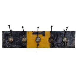 Coat rack 5 hooks made from recycled oil drums upcycling | different colors