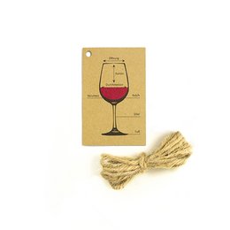 Gift tags wine supplies: wine glass