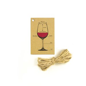 Gift tags wine supplies: wine glass