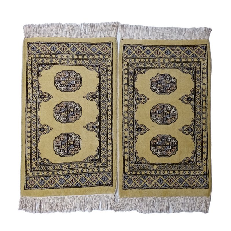 Tapis de laine Bokhara Jacko Bean noué à la main