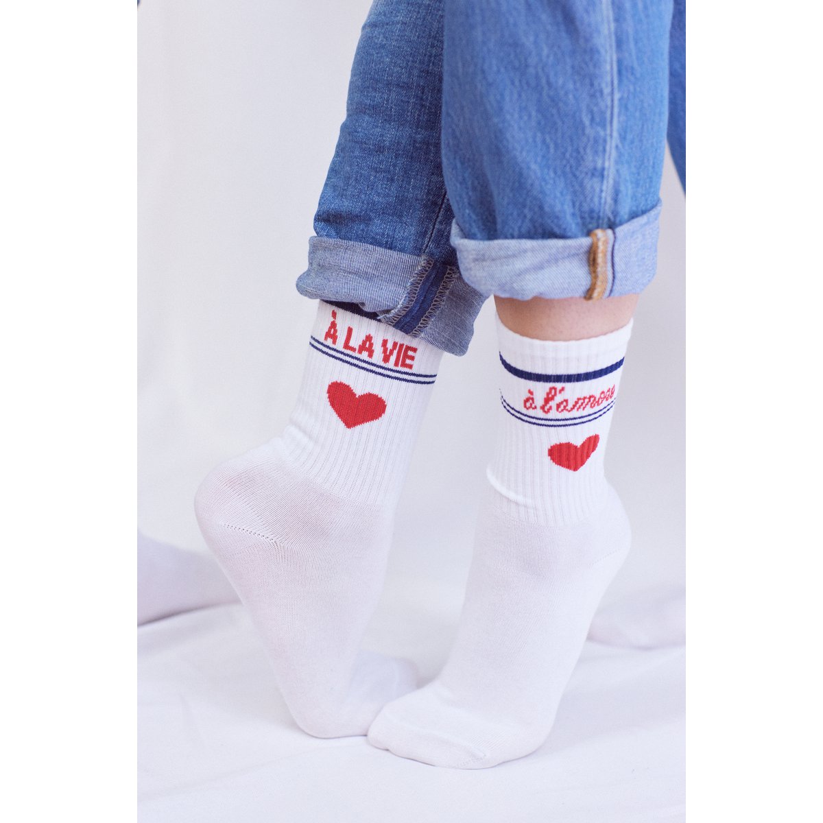 Calcetines blancos amor