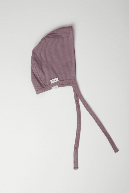 Bonnet bébé côtelé Tisu, lilas