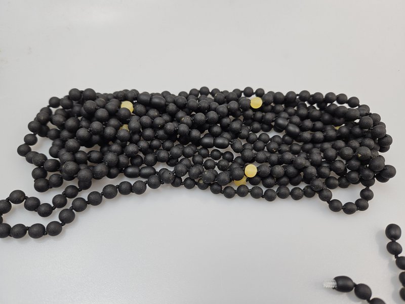 Handmade black amber necklace for him or her mens jewelry wholesale