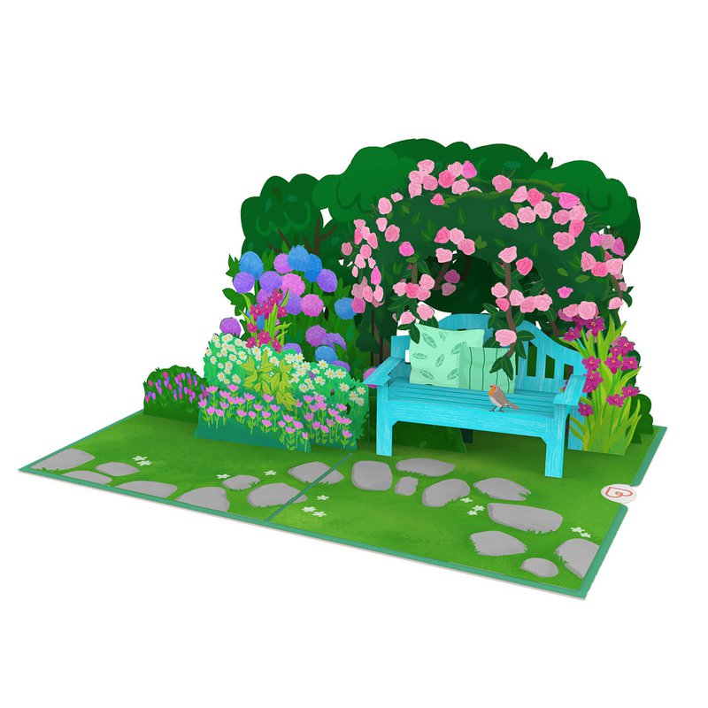 Carte pop-up Jardin de fleurs
