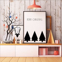 Christmas Christmas trees - Christmas Poster - Text poster - Black and White poster