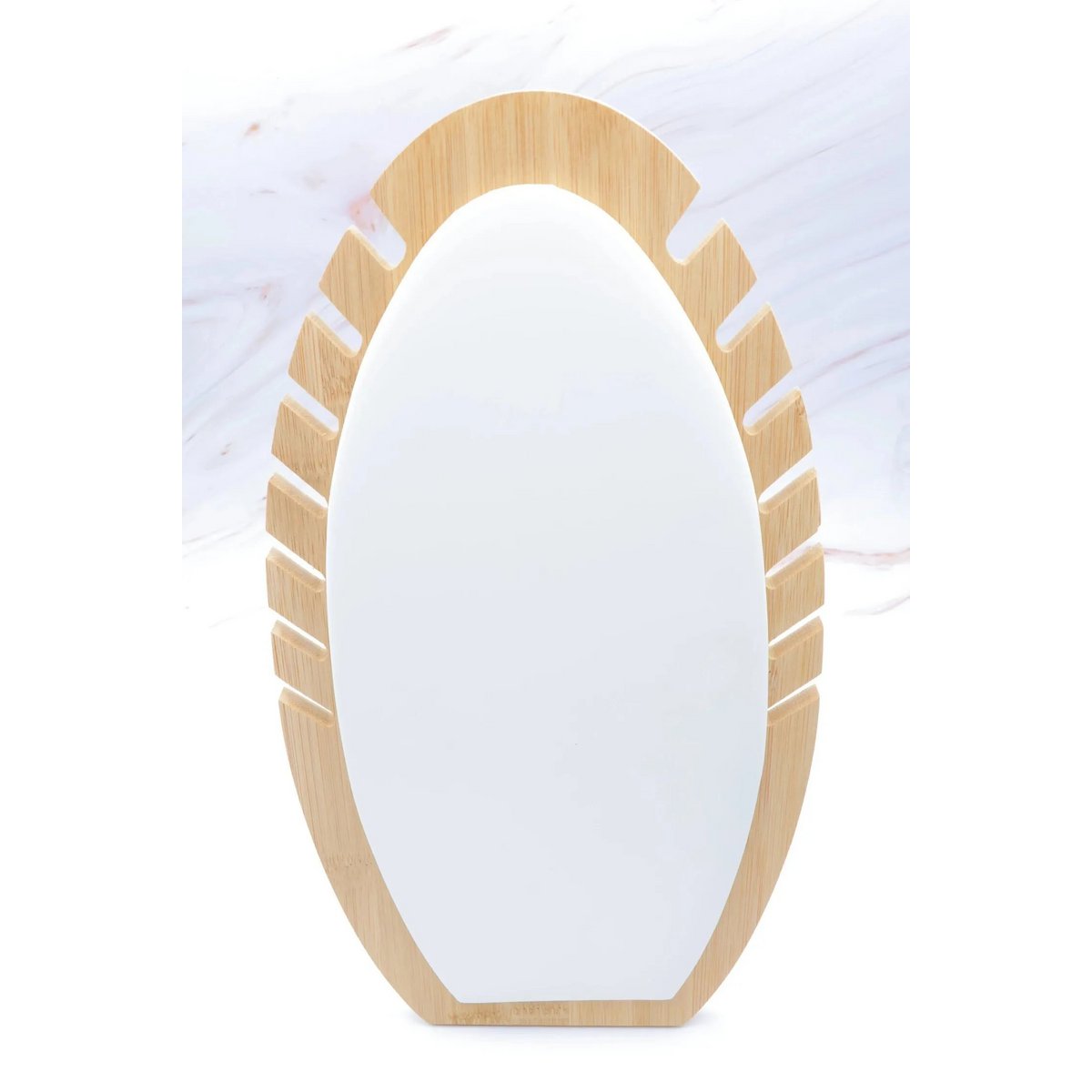 Træ halskæde display – gennembrudt oval form