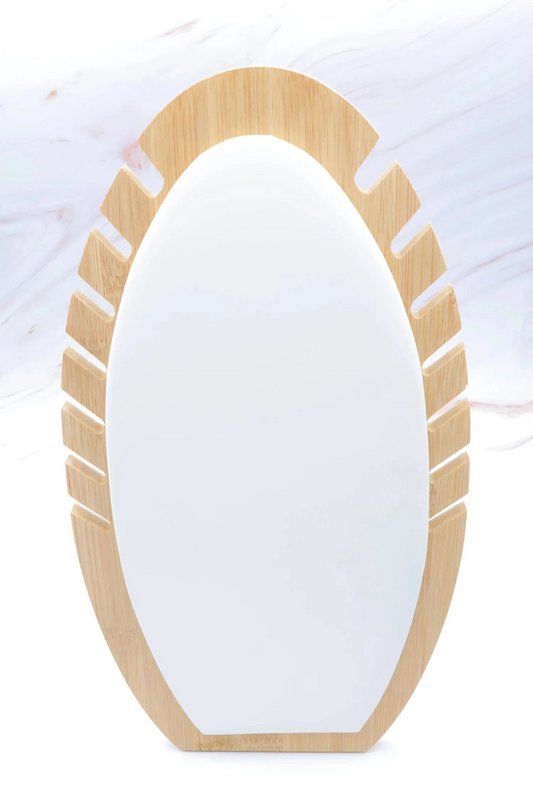 Træ halskæde display – gennembrudt oval form