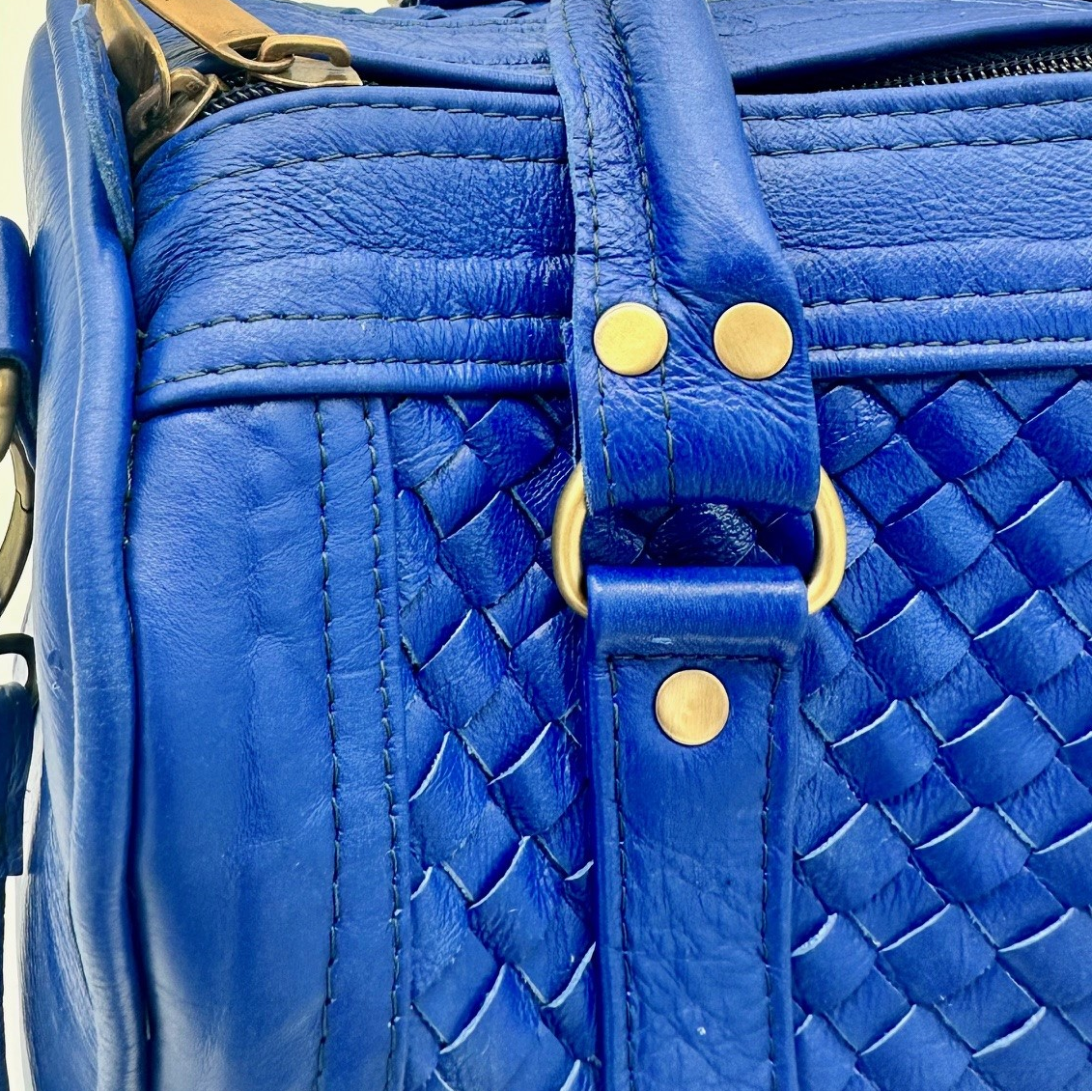Rex Bag Blue - Handgemaakte lederen tas
