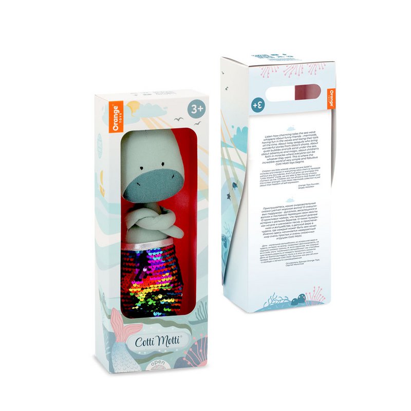 Cotton Soft Toy, Cotti Motti - Andy The Dragon: Mermaid (30 cm)