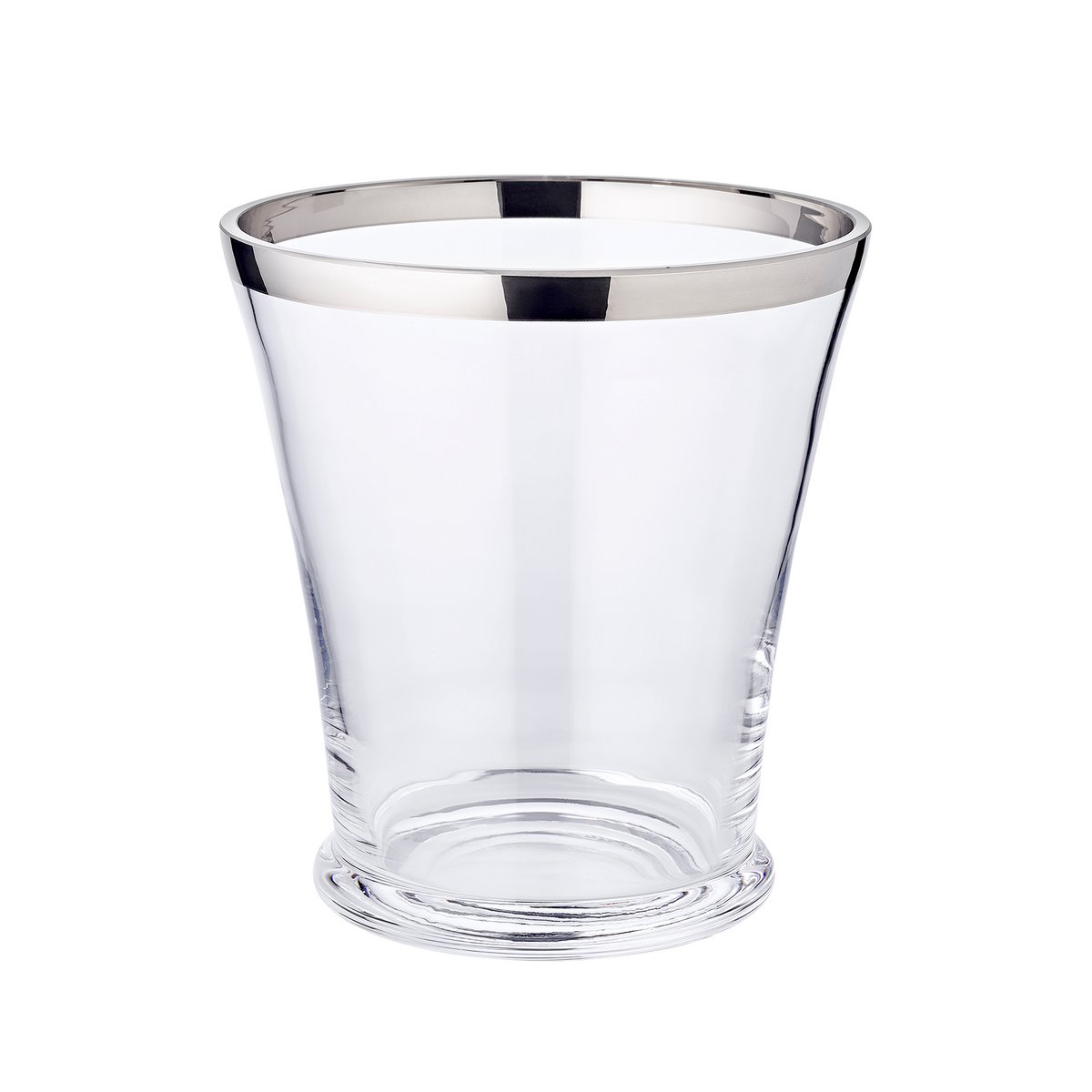 Chłodziarka do butelek EDZARD Reuben, ręcznie dmuchane szkło kryształowe z platynowym brzegiem, wysokość 22 cm, średnica 20 cm