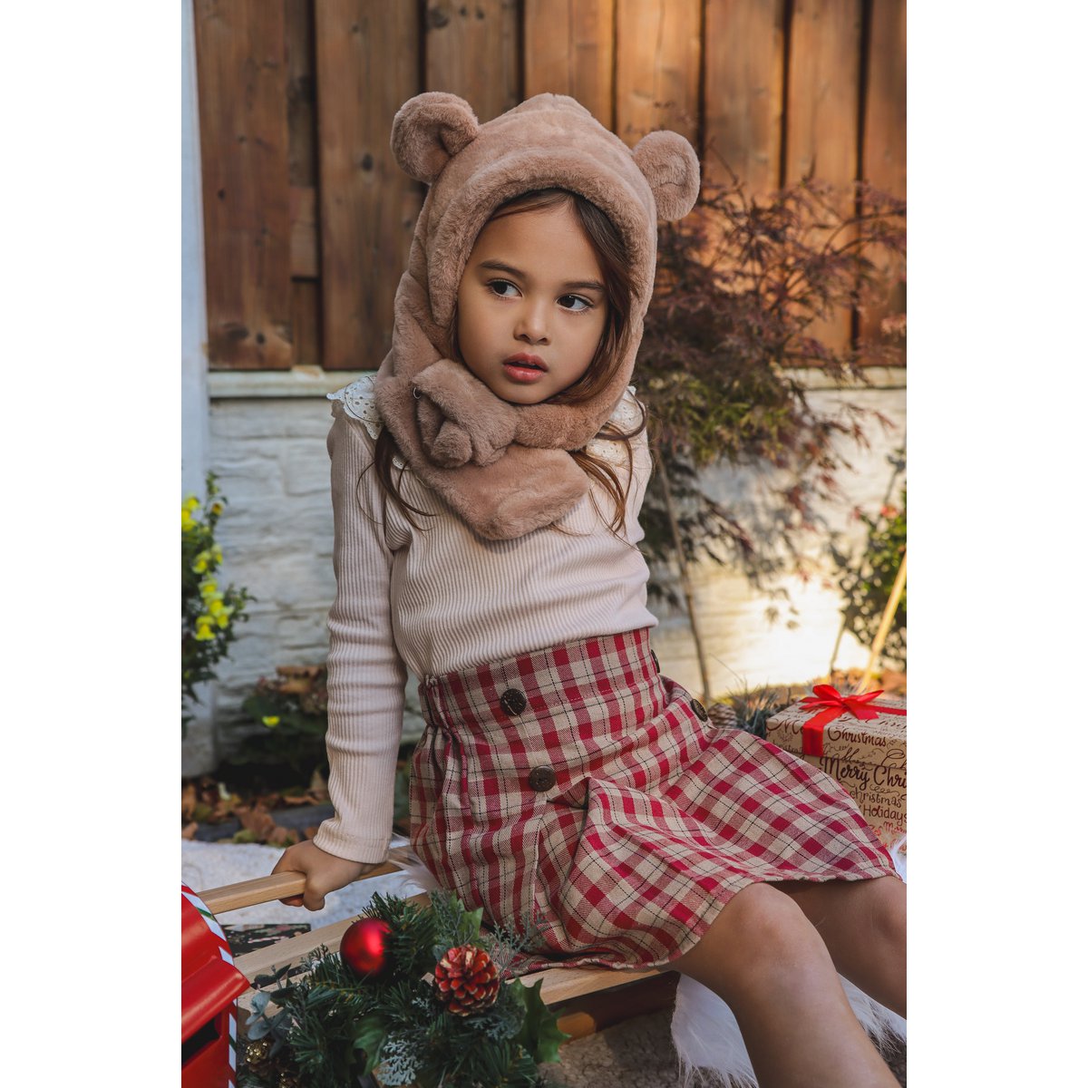 Falda de tartán vintage para niños