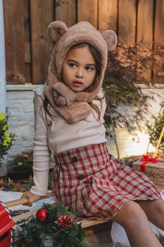 Spódnica dziecięca w kratę w stylu vintage