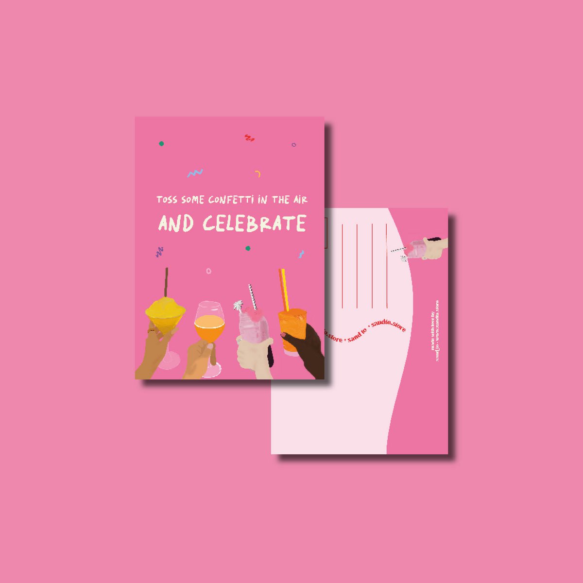 VENDITA - Festeggia il vecchio design dei coriandoli kaart