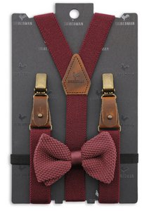 Sir Redman Kinderbretels combipack Mr Buck Burgundy