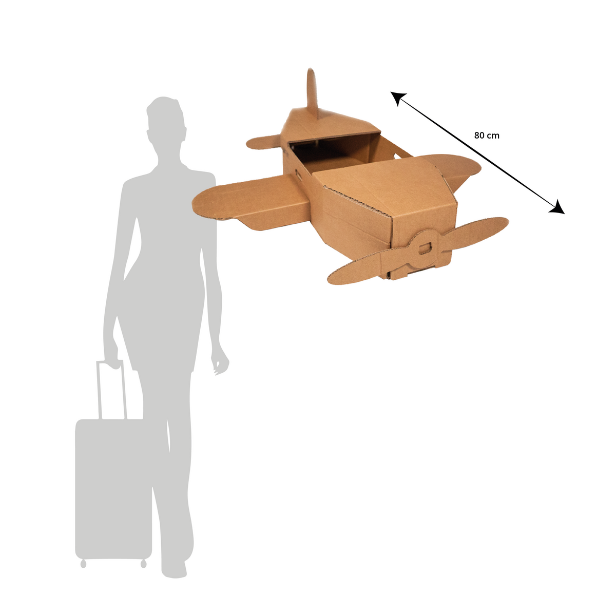 Grand avion jouet en carton