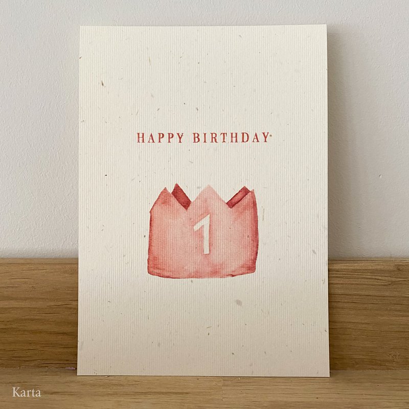 Greeting card - pink crown