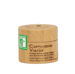 Light exfoliating cream with cappuccino and coffee extracts. Gently exfoliates and brightens skin.