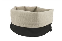 Brødkurv i linned (sort)