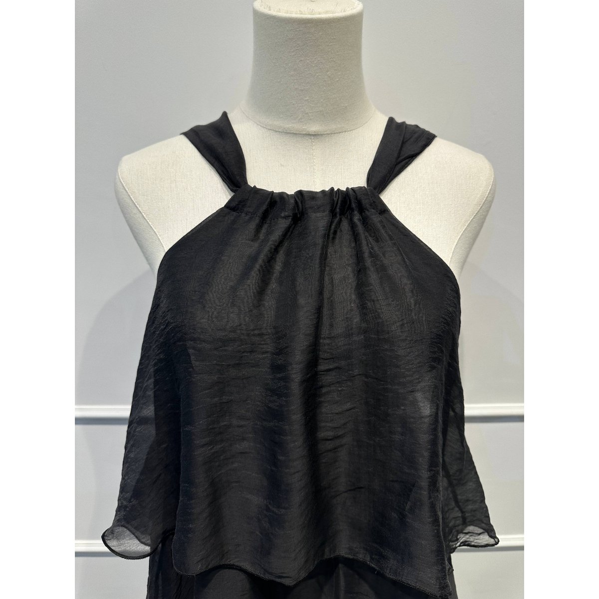 Robe à Volants à Bretelles et Nœud Déco - LYOCELL - 7746