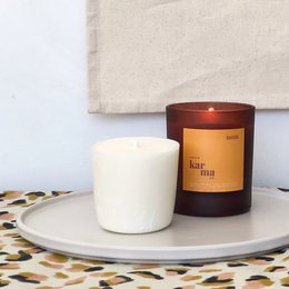 nom | uplifting lemongrass + ginger refillable candle