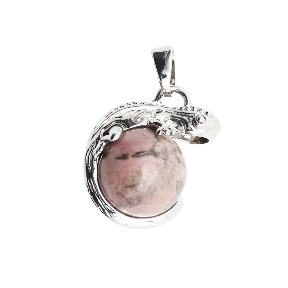 Rhodochrosit vedhæng - Firben