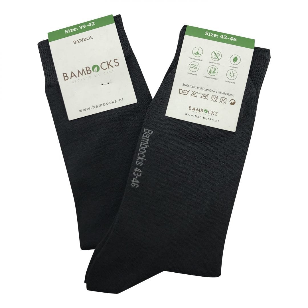 Bambocks Bamboo socks 4 pair Gray