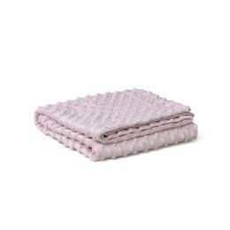 BUBBLE DEKEN - 80 X 110 - KORAAL FLECCE - DONKER ROZE