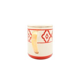 Tasse à café/tasse à café modèle Vizsla en céramique, peinte à la main avec motif Vizsla, bord doré et anse dorée, 250 ml. Contenu de la tasse disponible en rouge, vert et bleu
