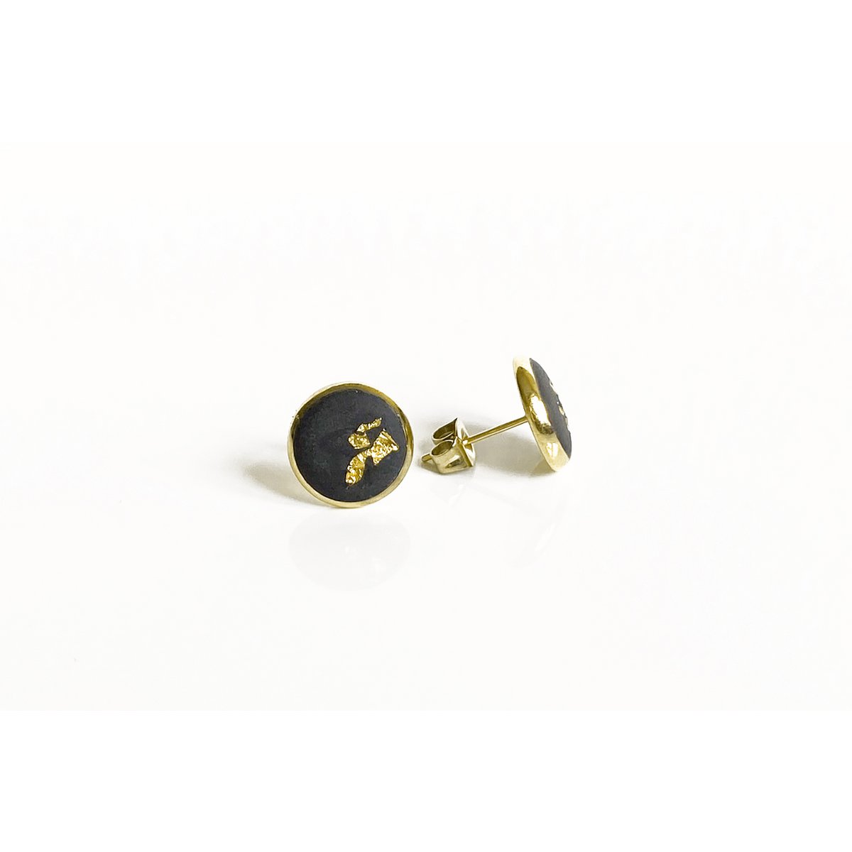 Ohrstecker Beton // Gold Dark | 1.0